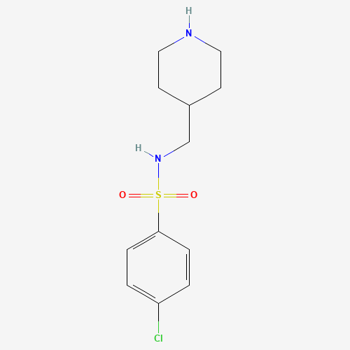 4-chloro-N-(piperidin-4-ylmethyl)benzenesulfonamide (CAS: 1281760-93-7) - Chemical Structure and Molecular Formula 