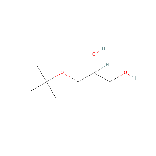 3-[(2-methylpropan-2-yl)oxy]propane-1,2-diol (CAS: 74338-98-0) - Chemical Structure and Molecular Formula 