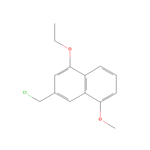3-(chloromethyl)-1-ethoxy-5-methoxynaphthalene (CAS: 1360914-59-5) - Chemical Structure and Molecular Formula 