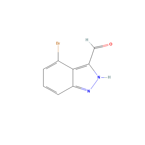 4-bromo-2H-indazole-3-carbaldehyde (CAS: 885521-76-6) - Chemical Structure and Molecular Formula 