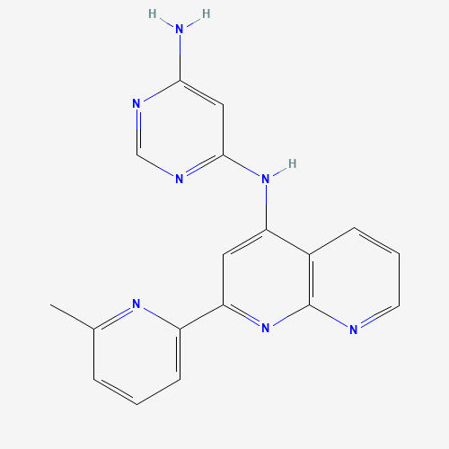 4-N-[2-(6-methylpyridin-2-yl)-1,8-naphthyridin-4-yl]pyrimidine-4,6-diamine (CAS: 1330531-89-9) - Related Chemical Product