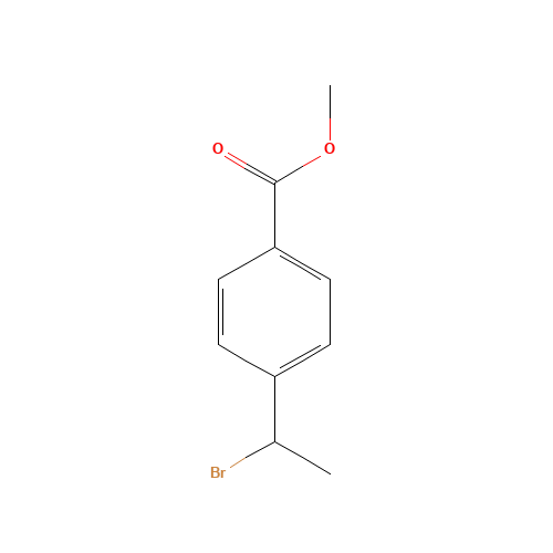 methyl 4-(1-bromoethyl)benzoate (CAS: 133446-40-9) - Chemical Structure and Molecular Formula 