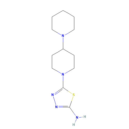5-(4-piperidin-1-ylpiperidin-1-yl)-1,3,4-thiadiazol-2-amine (CAS: 941867-27-2) - Related Chemical Product
