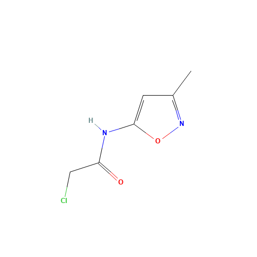 2-chloro-N-(3-methyl-1,2-oxazol-5-yl)acetamide (CAS: 69000-39-1) - Chemical Structure and Molecular Formula 