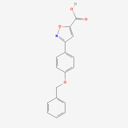 3-(4-phenylmethoxyphenyl)-1,2-oxazole-5-carboxylic acid (CAS: 901929-01-9) - Chemical Structure and Molecular Formula 