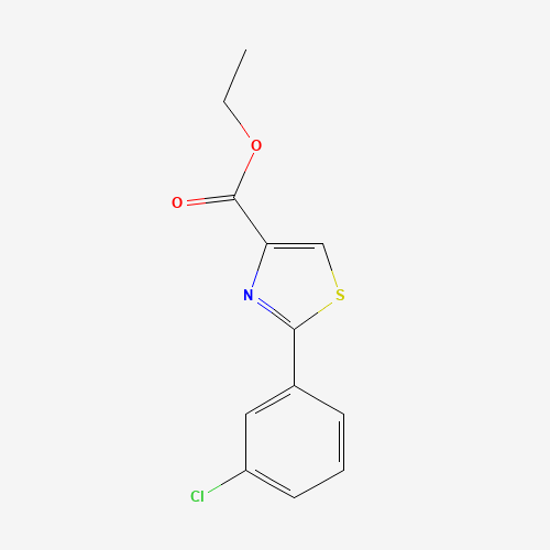 ethyl 2-(3-chlorophenyl)-1,3-thiazole-4-carboxylate (CAS: 132089-34-0) - Chemical Structure and Molecular Formula 
