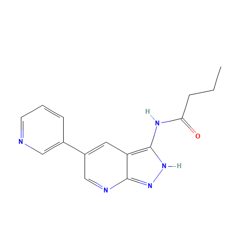 N-(5-pyridin-3-yl-2H-pyrazolo[3,4-b]pyridin-3-yl)butanamide (CAS: 405221-09-2) - Related Chemical Product