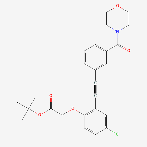 tert-butyl 2-[4-chloro-2-[2-[3-(morpholine-4-carbonyl)phenyl]ethynyl]phenoxy]acetate (CAS: 1240288-27-0) - Related Chemical Product