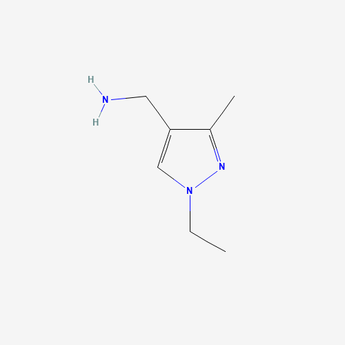(1-ethyl-3-methylpyrazol-4-yl)methanamine (CAS: 848436-19-1) - Chemical Structure and Molecular Formula 