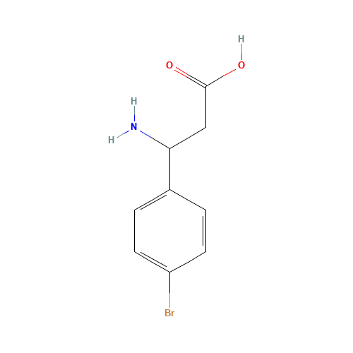 3-amino-3-(4-bromophenyl)propanoic acid (CAS: 295356-30-8) - Chemical Structure and Molecular Formula 