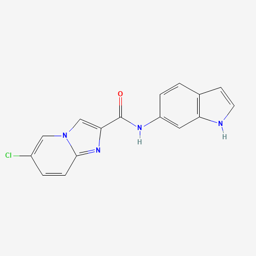 6-chloro-N-(1H-indol-6-yl)imidazo[1,2-a]pyridine-2-carboxamide (CAS: 951998-76-8) - Chemical Structure and Molecular Formula 