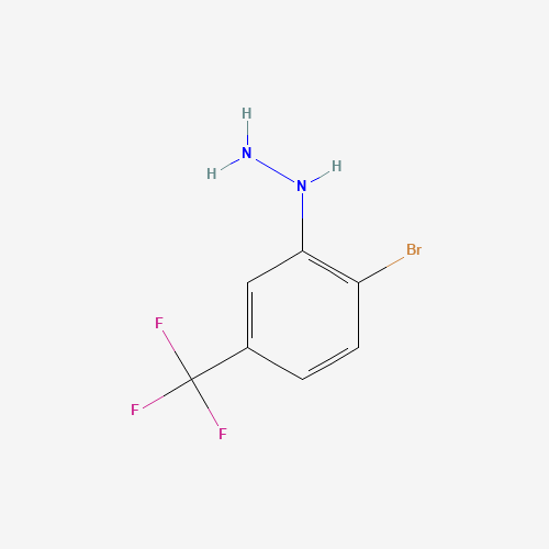 [2-bromo-5-(trifluoromethyl)phenyl]hydrazine (CAS: 739361-61-6) - Chemical Structure and Molecular Formula 