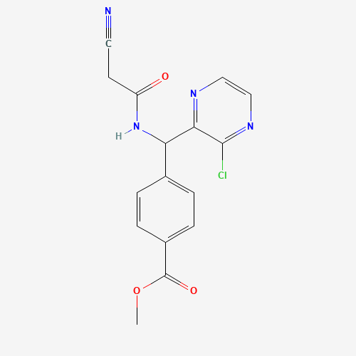 methyl 4-[(3-chloropyrazin-2-yl)-[(2-cyanoacetyl)amino]methyl]benzoate (CAS: 1620564-42-2) - Related Chemical Product