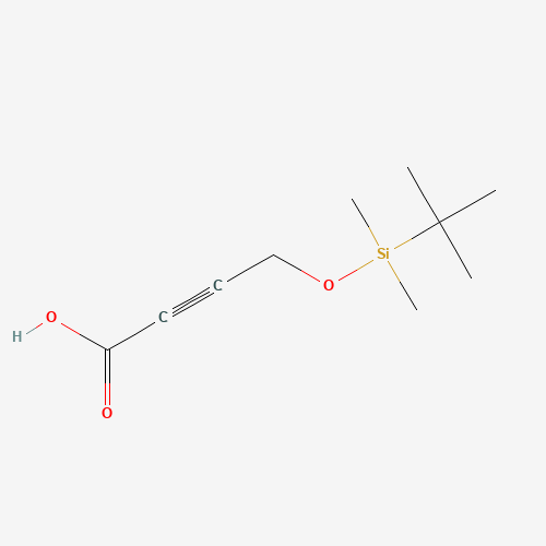 4-[tert-butyl(dimethyl)silyl]oxybut-2-ynoic acid (CAS: 102245-65-8) - Chemical Structure and Molecular Formula 