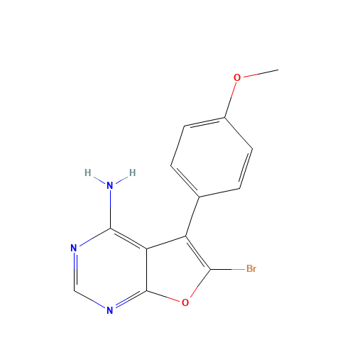 6-bromo-5-(4-methoxyphenyl)furo[2,3-d]pyrimidin-4-amine (CAS: 501693-20-5) - Related Chemical Product