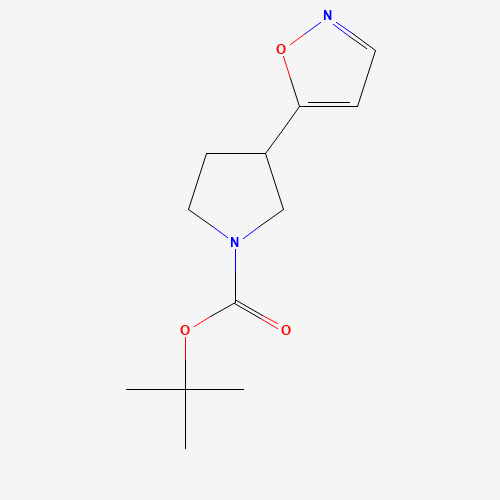 tert-butyl 3-(1,2-oxazol-5-yl)pyrrolidine-1-carboxylate (CAS: 1225218-92-7) - Chemical Structure and Molecular Formula 