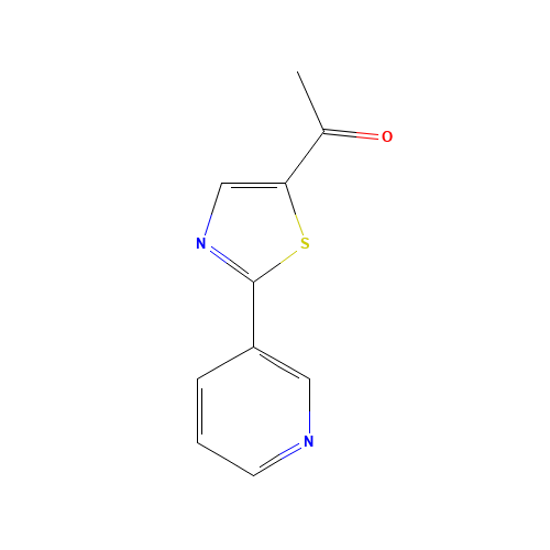 1-(2-pyridin-3-yl-1,3-thiazol-5-yl)ethanone (CAS: 478064-96-9) - Chemical Structure and Molecular Formula 