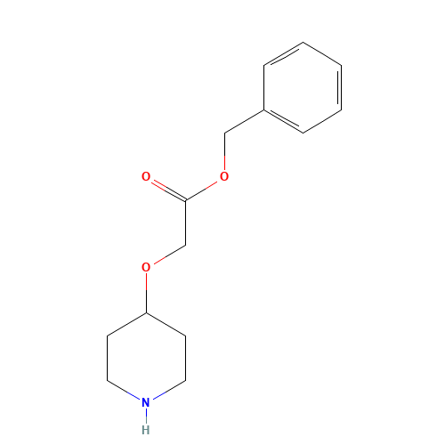 benzyl 2-piperidin-4-yloxyacetate (CAS: 864680-98-8) - Chemical Structure and Molecular Formula 