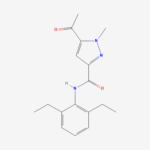 5-acetyl-N-(2,6-diethylphenyl)-1-methylpyrazole-3-carboxamide (CAS: 1403332-97-7) - Related Chemical Product
