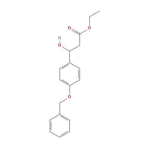 ethyl 3-hydroxy-3-(4-phenylmethoxyphenyl)propanoate (CAS: 328396-03-8) - Chemical Structure and Molecular Formula 