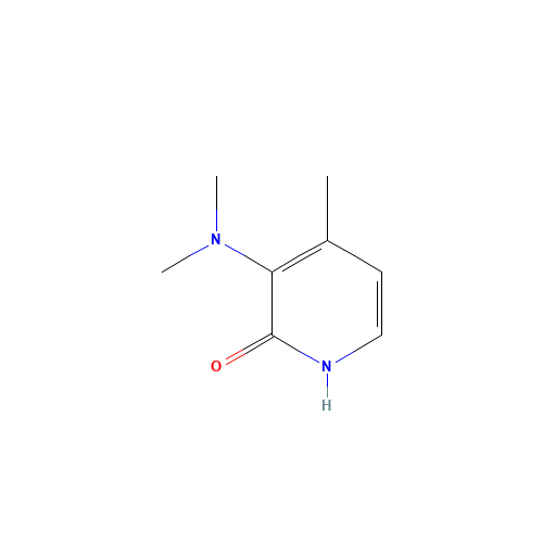 3-(dimethylamino)-4-methyl-1H-pyridin-2-one (CAS: 33252-47-0) - Chemical Structure and Molecular Formula 