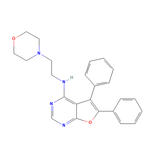 N-(2-morpholin-4-ylethyl)-5,6-diphenylfuro[2,3-d]pyrimidin-4-amine (CAS: 792945-64-3) - Related Chemical Product