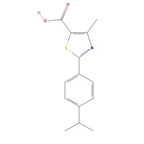 4-methyl-2-(4-propan-2-ylphenyl)-1,3-thiazole-5-carboxylic acid (CAS: 343322-57-6) - Related Chemical Product