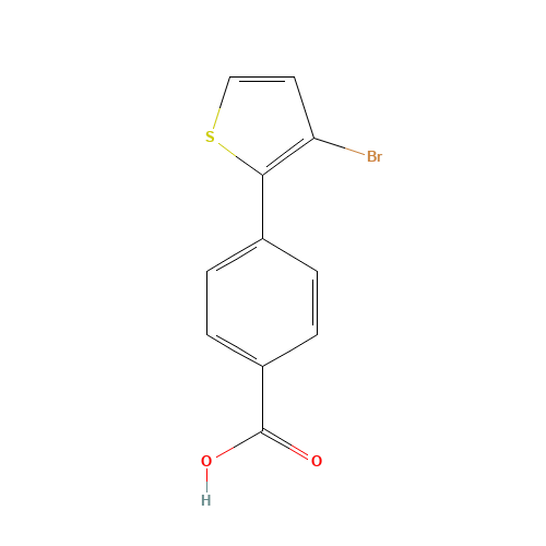 4-(3-bromothiophen-2-yl)benzoic acid (CAS: 930111-09-4) - Chemical Structure and Molecular Formula 