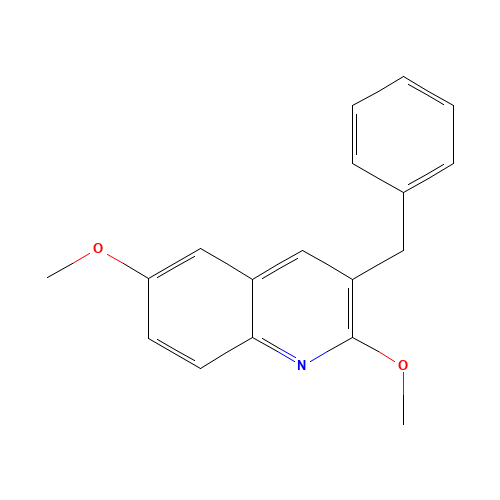 3-benzyl-2,6-dimethoxyquinoline (CAS: 918518-76-0) - Chemical Structure and Molecular Formula 