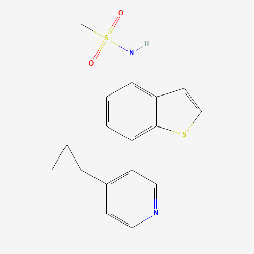 N-[7-(4-cyclopropylpyridin-3-yl)-1-benzothiophen-4-yl]methanesulfonamide (CAS: 1428880-95-8) - Related Chemical Product