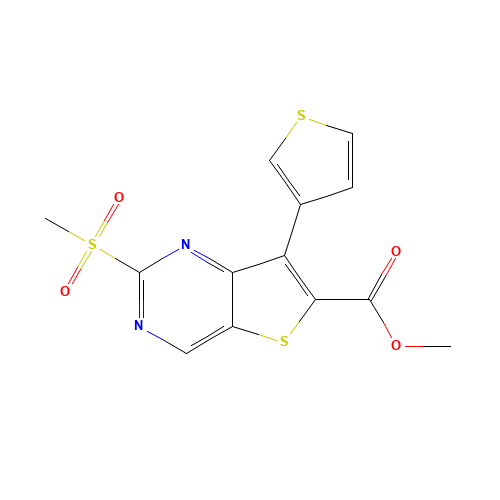 methyl 2-methylsulfonyl-7-thiophen-3-ylthieno[3,2-d]pyrimidine-6-carboxylate (CAS: 1462950-24-8) - Related Chemical Product