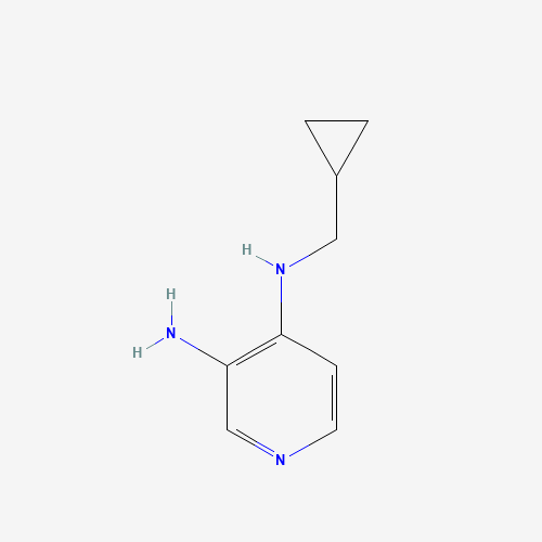 4-N-(cyclopropylmethyl)pyridine-3,4-diamine (CAS: 1040043-50-2) - Chemical Structure and Molecular Formula 