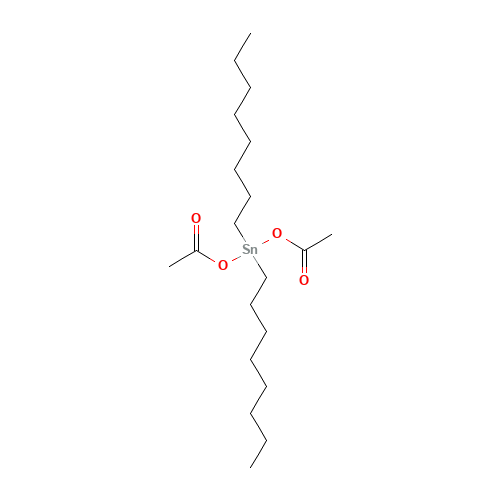 [acetyloxy(dioctyl)stannyl] acetate (CAS: 17586-94-6) - Chemical Structure and Molecular Formula 