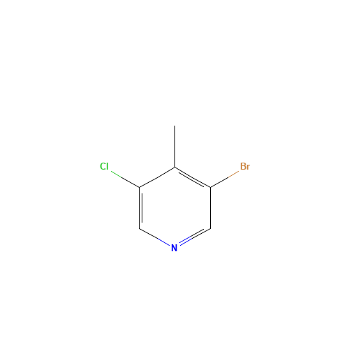 3-bromo-5-chloro-4-methylpyridine (CAS: 1260010-08-9) - Chemical Structure and Molecular Formula 