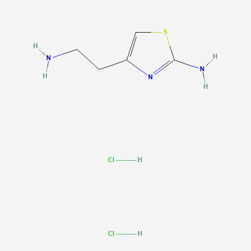 4-(2-aminoethyl)-1,3-thiazol-2-amine;dihydrochloride (CAS: 89364-16-9) - Chemical Structure and Molecular Formula 
