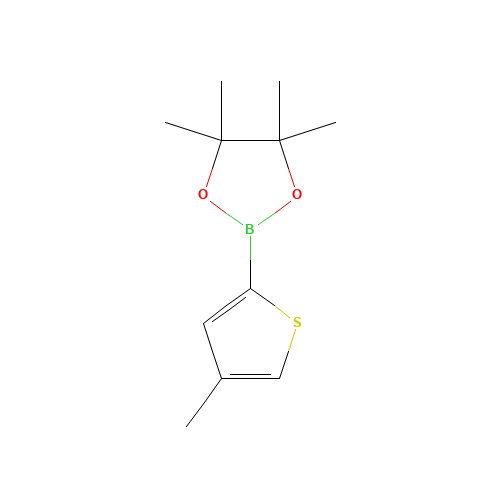 4,4,5,5-tetramethyl-2-(4-methylthiophen-2-yl)-1,3,2-dioxaborolane (CAS: 635305-48-5) - Chemical Structure and Molecular Formula 