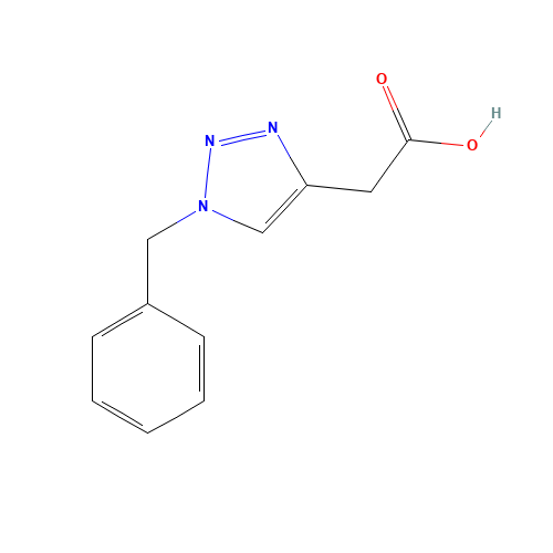 2-(1-benzyltriazol-4-yl)acetic acid (CAS: 1003310-07-3) - Chemical Structure and Molecular Formula 