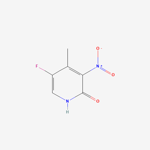 5-fluoro-4-methyl-3-nitro-1H-pyridin-2-one (CAS: 1003711-68-9) - Chemical Structure and Molecular Formula 