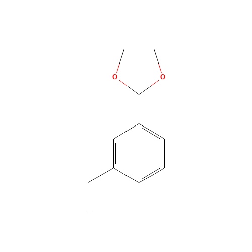 2-(3-ethenylphenyl)-1,3-dioxolane (CAS: 115104-31-9) - Chemical Structure and Molecular Formula 