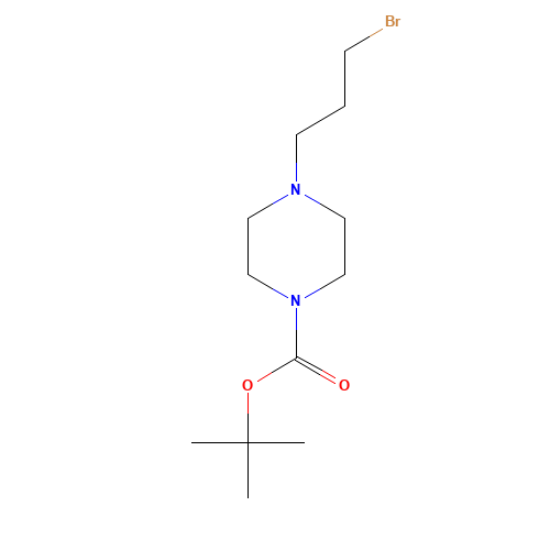 tert-butyl 4-(3-bromopropyl)piperazine-1-carboxylate (CAS: 655225-02-8) - Chemical Structure and Molecular Formula 