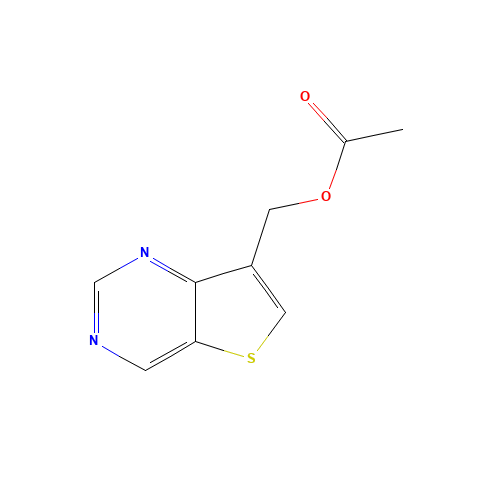thieno[3,2-d]pyrimidin-7-ylmethyl acetate (CAS: 1446113-40-1) - Chemical Structure and Molecular Formula 