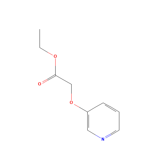 ethyl 2-pyridin-3-yloxyacetate (CAS: 18342-98-8) - Chemical Structure and Molecular Formula 