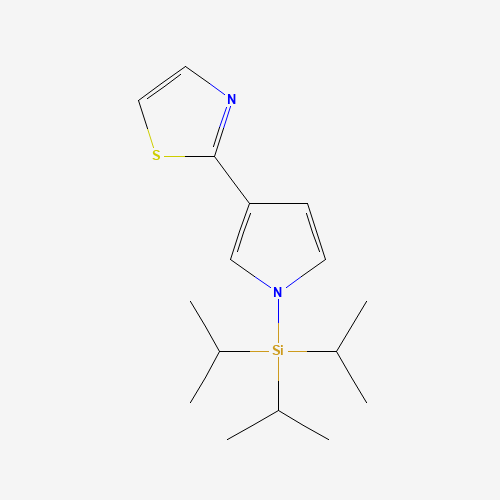 tri(propan-2-yl)-[3-(1,3-thiazol-2-yl)pyrrol-1-yl]silane (CAS: 566931-92-8) - Chemical Structure and Molecular Formula 