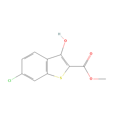 methyl 6-chloro-3-hydroxy-1-benzothiophene-2-carboxylate (CAS: 33851-22-8) - Chemical Structure and Molecular Formula 