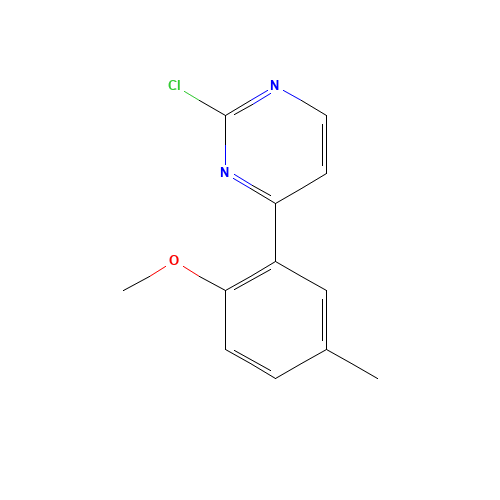 2-chloro-4-(2-methoxy-5-methylphenyl)pyrimidine (CAS: 1044766-08-6) - Chemical Structure and Molecular Formula 