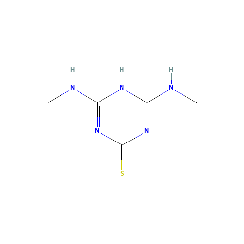 2,6-bis(methylamino)-1H-1,3,5-triazine-4-thione (CAS: 791526-06-2) - Chemical Structure and Molecular Formula 