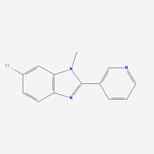 6-chloro-1-methyl-2-pyridin-3-ylbenzimidazole (CAS: 548739-20-4) - Chemical Structure and Molecular Formula 