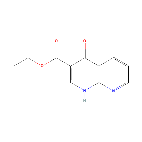ethyl 4-oxo-1H-1,8-naphthyridine-3-carboxylate (CAS: 127720-04-1) - Chemical Structure and Molecular Formula 