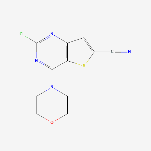 2-chloro-4-morpholin-4-ylthieno[3,2-d]pyrimidine-6-carbonitrile (CAS: 956392-83-9) - Chemical Structure and Molecular Formula 