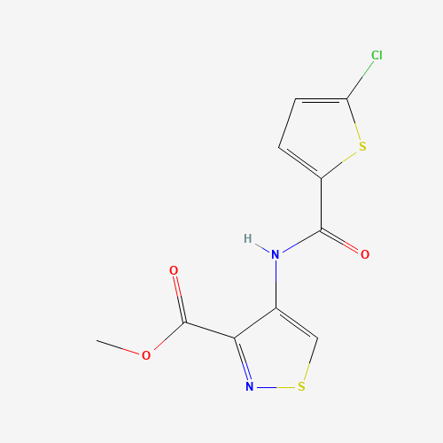 methyl 4-[(5-chlorothiophene-2-carbonyl)amino]-1,2-thiazole-3-carboxylate (CAS: 929214-76-6) - Chemical Structure and Molecular Formula 